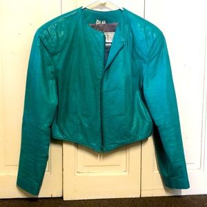 Teal Leather Shell